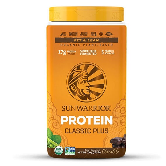 Sunwarrior Protein Plus Bio 750 g - čokoláda