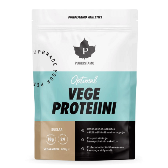 Puhdistamo Optimal Vegan Protein 600 g - jahoda