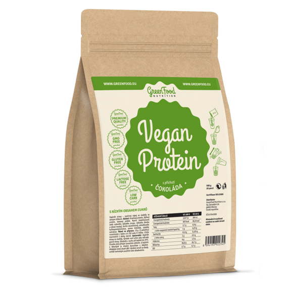 GreenFood Vegan protein 750 g - vanilka