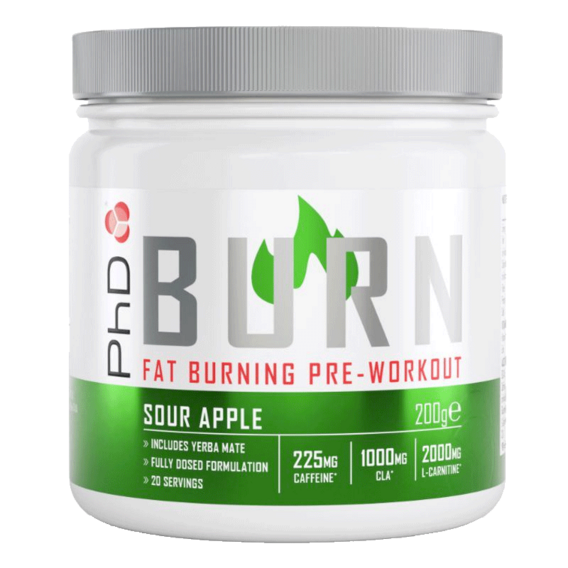 PhD Burn Pre-Workout 200 g - kyselé jablko