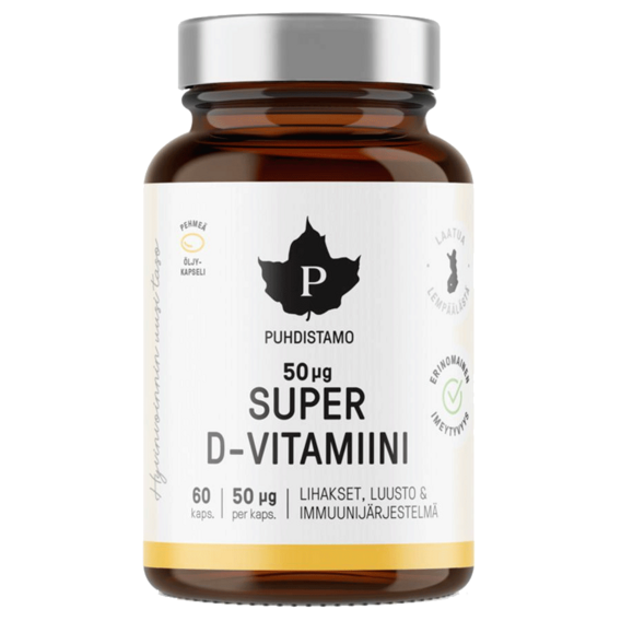 Puhdistamo Super Vitamin D 2000iu - 60 kapslí