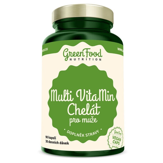 GreenFood Multi VitaMin Chelát pro muže - 90 kapslí