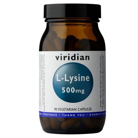 Viridian L-Lysine - 90 kapslí