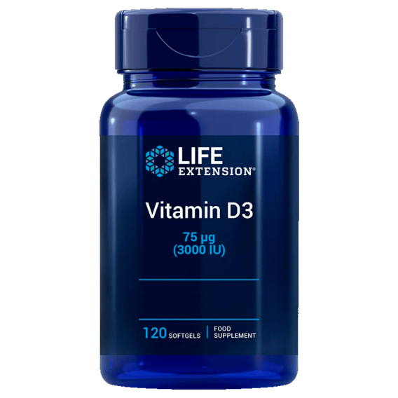 Life Extension Vitamin D3 3000IU - 120 Tobolek