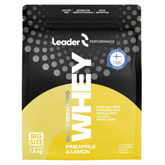 Leader Clear Iso Hydro Whey Protein 1800 g - citrus