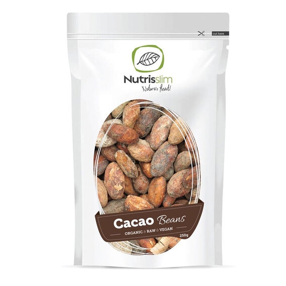 Nature's Finest Cacao Beans BIO 250 g - bez příchutě