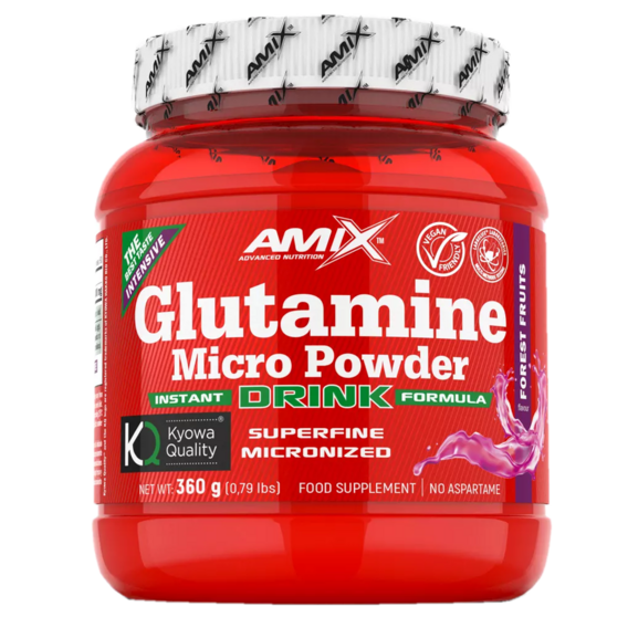 Amix Glutamine Micro Powder Drink 360 g - lesní ovoce