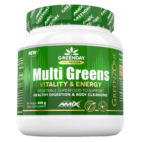 Amix ProVegan MultiGreens Vitality & Energy 300 g - pomeranč