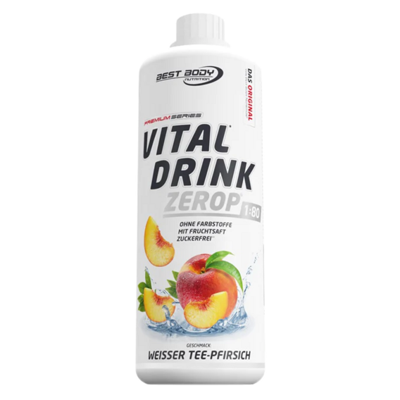 Best Body Vital drink Zerop 1000 ml - ledový čaj s broskví
