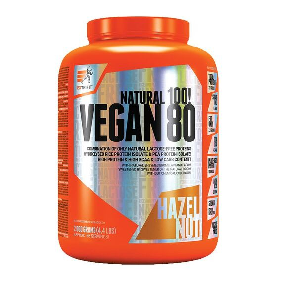 Extrifit Vegan 80 1000 g - lískový oříšek