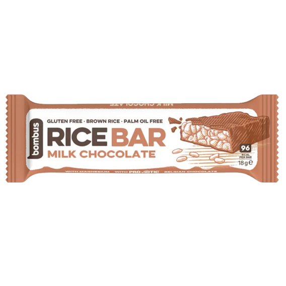 Bombus Rice bar 18 g - hořká čokoláda