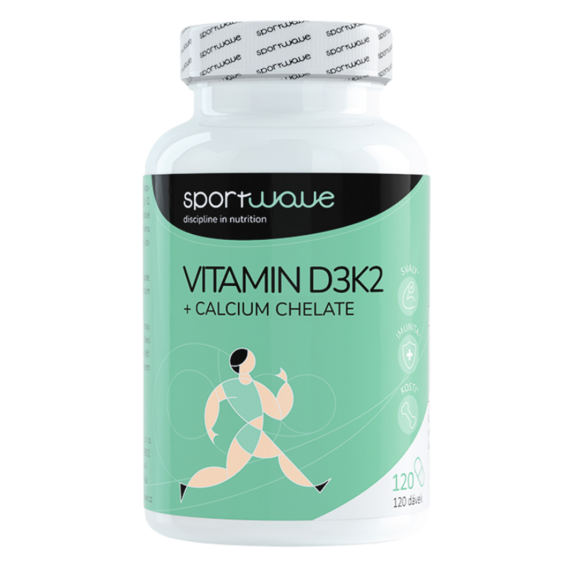 Sport Wave Vitamin D3K2 + Calcium chelate - 120 kapslí